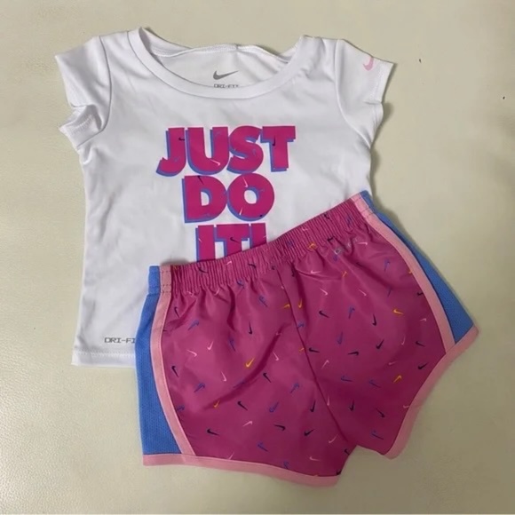 Nike Other - Nike cute pink shorts set DRY-ACTIVE SWEET GIRL BABY 7000